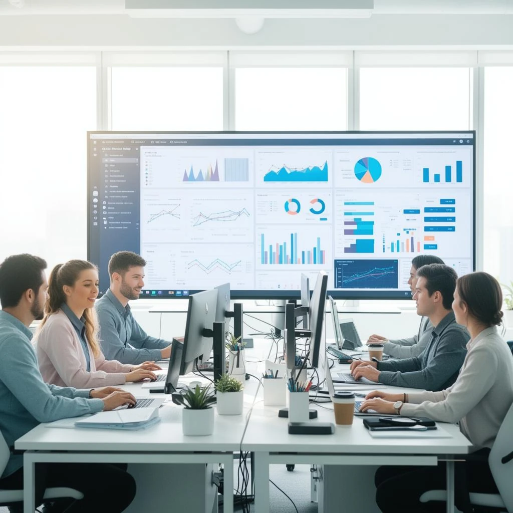Digital marketing analytics dashboard showing campaign performance